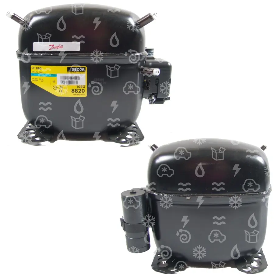 kompresor SECOP / DANFOSS SC18GX, LBP/HBP - R134a, 220-240 V, 50 - 60 Hz